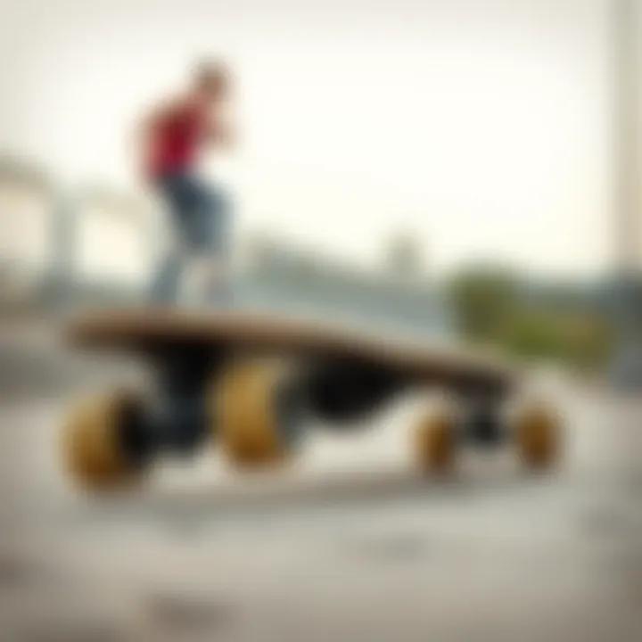 Stylish longboard design showcasing the Kicktail feature