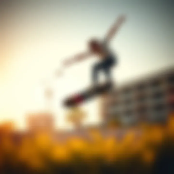 The Art of the Ollie: Aerial Mastery Skateboarder executing a perfect ollie in mid-air