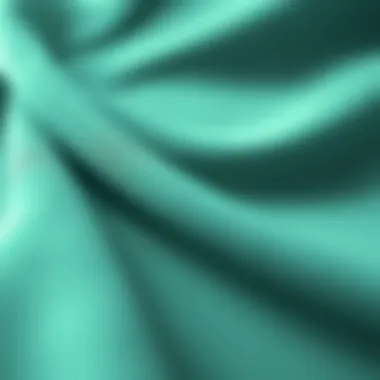 Close-up of the mint green fabric showcasing its texture and color