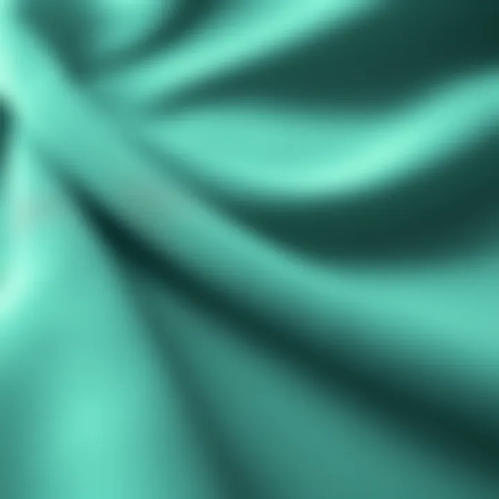 Close-up of the mint green fabric showcasing its texture and color