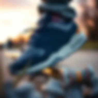 A close-up of the New Balance 288 showcasing its unique design features