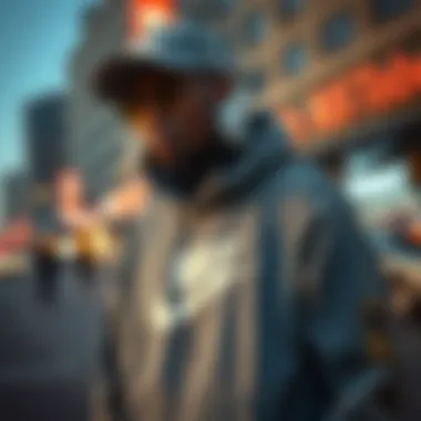 Fashion-forward street style influenced by Nike's branding