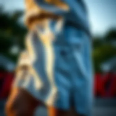 Innovative Fabric Technology in Nike Cut-Off Shorts Close-up of the fabric technology used in Nike cut-off shorts