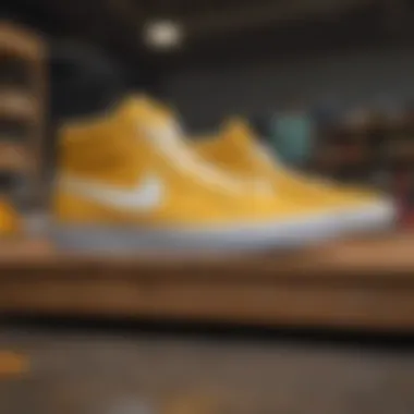 A comparison of Nike mustard yellow shoes with other popular skate shoes