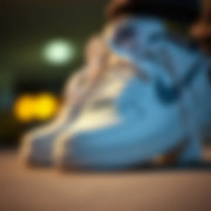 Close-up of Nike SB Force 58 shoes showcasing unique design elements