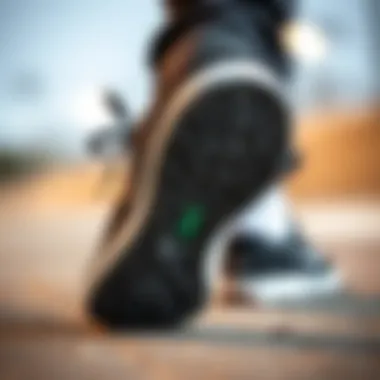 Close-up view of the Nike SB Nyjah Free 2.0 showcasing its unique sole design