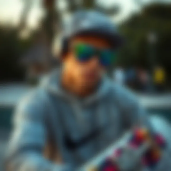 Professional skater showcasing Nike Skate SB gear