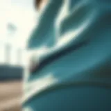 Close-up of Nike sweatshorts fabric showcasing breathability and texture