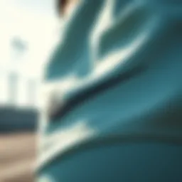 Close-up of Nike sweatshorts fabric showcasing breathability and texture