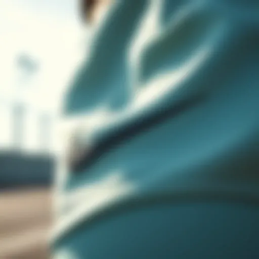 Close-up of Nike sweatshorts fabric showcasing breathability and texture