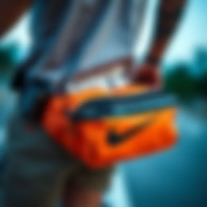 Detailed close-up of the Nike Tech Waist Pack showcasing its design