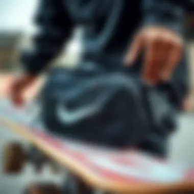 Material quality of the Nike Tech Waist Pack highlighted