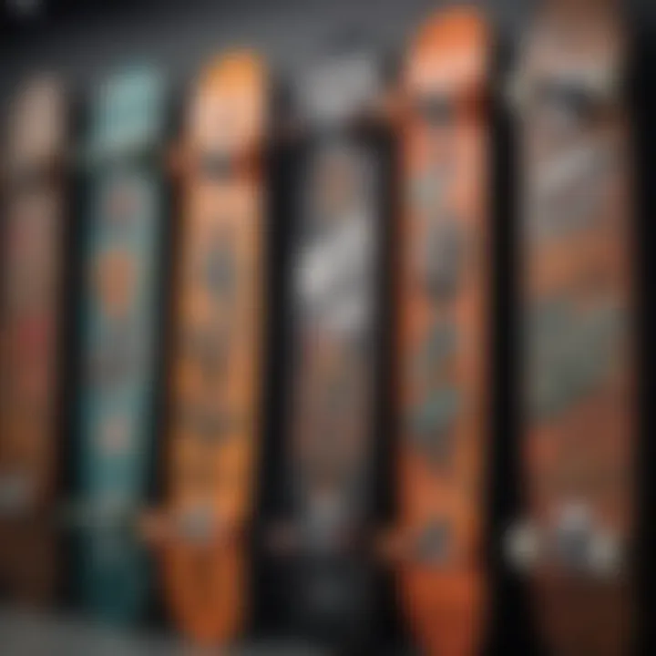 Diverse range of skateboards and accessories on display