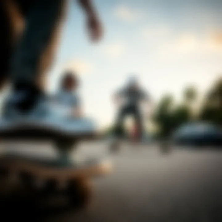 Skateboarders performing tricks on cool penny boards