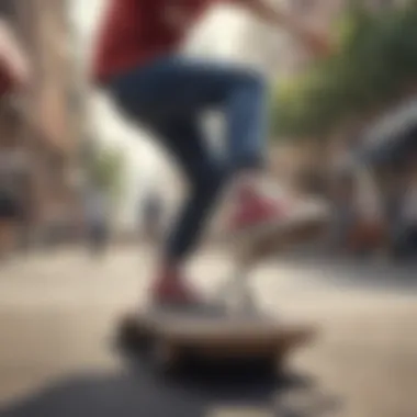 Skateboarder showcasing performance while wearing Converse