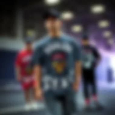 Fashion evolution collage featuring different iterations of the popular demand tee