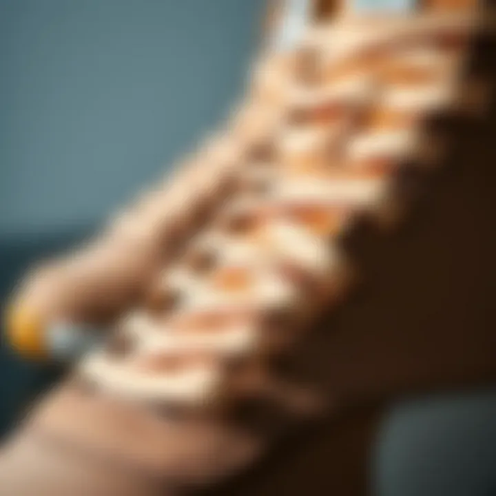 Close-up of the materials used in the Reebok BB4500 Mid, highlighting quality and innovation