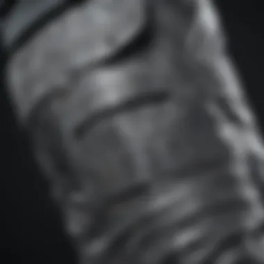 Intricate Design of Reflective Cargo Pants A close-up of reflective cargo pants showcasing intricate design details