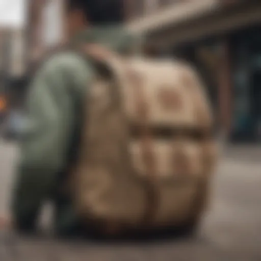 Rothco Vintage Canvas Backpack in urban setting