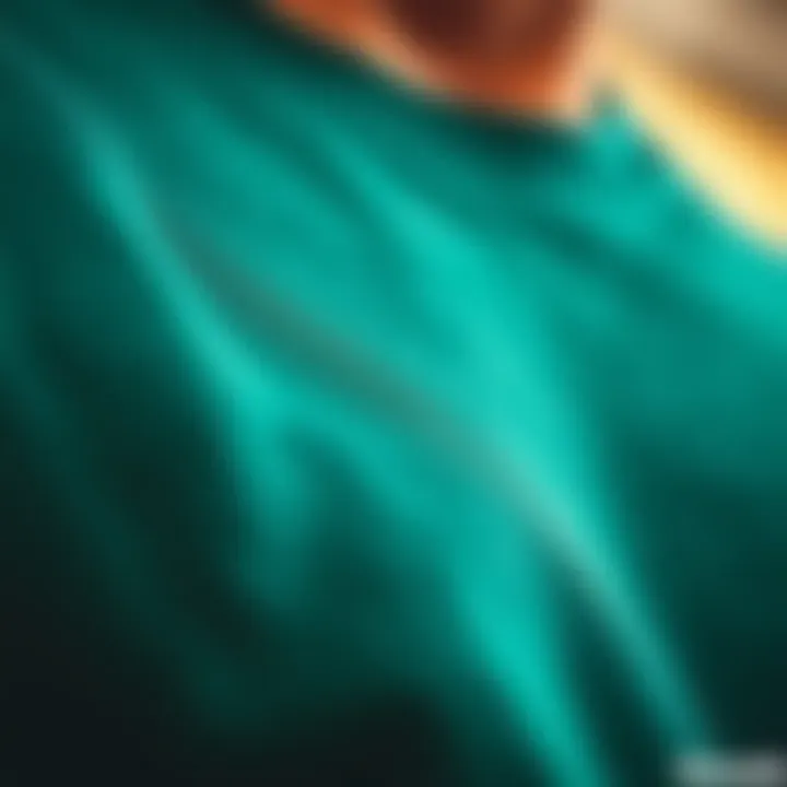 Close-up of fabric texture highlighting the crewneck's material composition