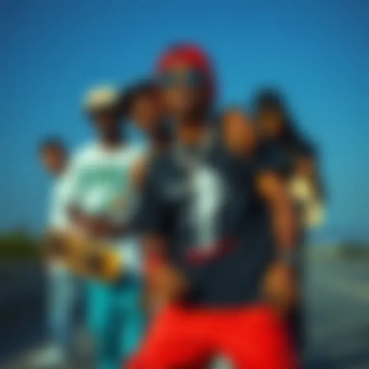 Group of skateboarders showcasing diverse styles influenced by Frank Ocean