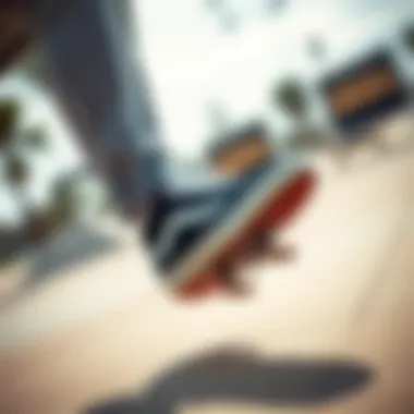 Skater performing tricks while wearing Vans Walker shoes