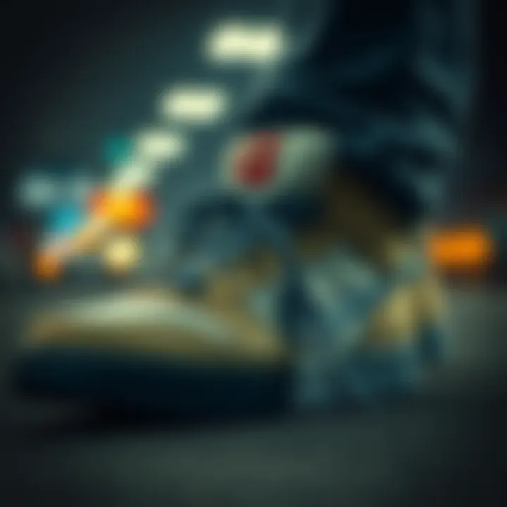 A visual comparison of sneaker design aesthetics from the show and real life.