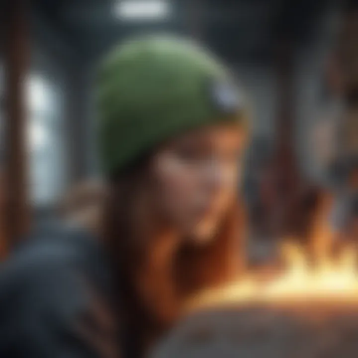 Recycled materials used in the production of Spit Fire beanies highlighting sustainability.