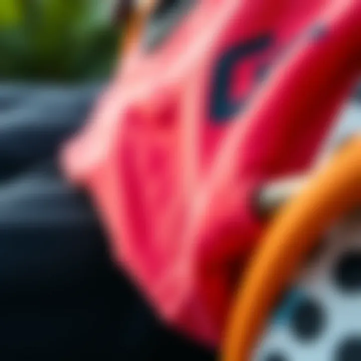 Close-up of sustainable skate clothing materials and textures