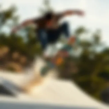 Illustration of ollie technique breakdown