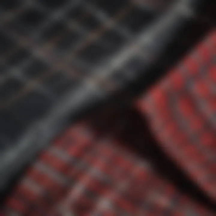 A close-up of the quality fabric and stitching of a flannel shirt