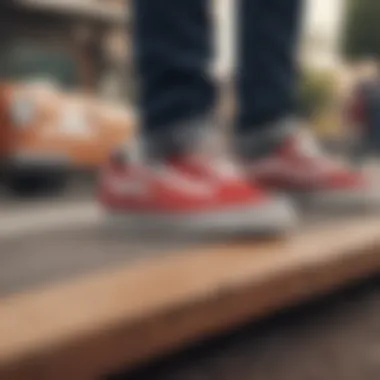 Group of skateboarders showcasing their Vans collection