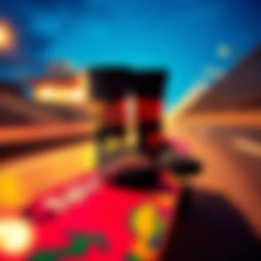 A pair of Stance Wu Tang socks displayed on a vibrant skate deck