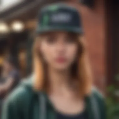 Fashion Forward Styling with the Huf Weed Hat A fashion-forward individual styling their outfit with the Huf weed hat.