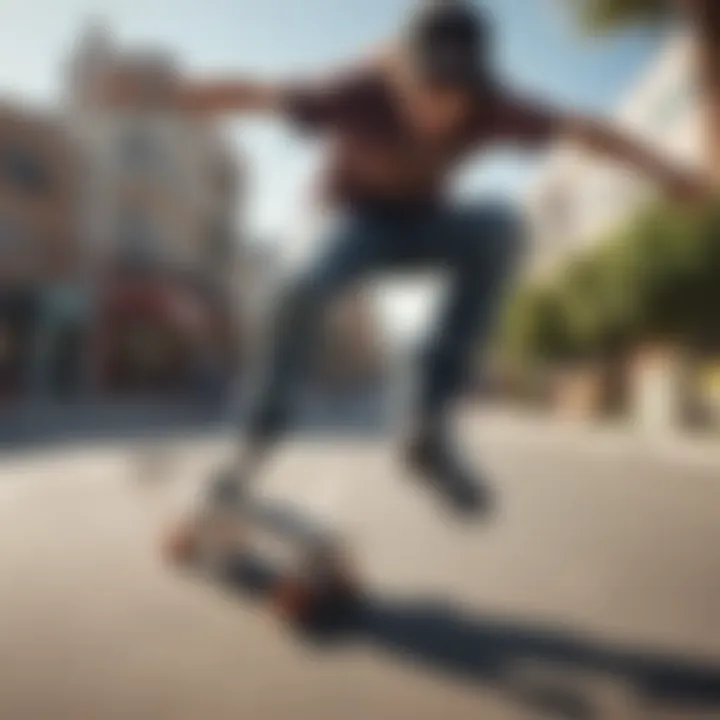 A skateboarder catching air during a trick, embodying the spirit of zoomies.