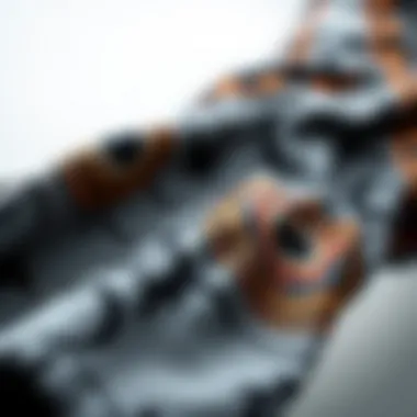 Close-up of jogger fabric highlighting material quality and flexibility