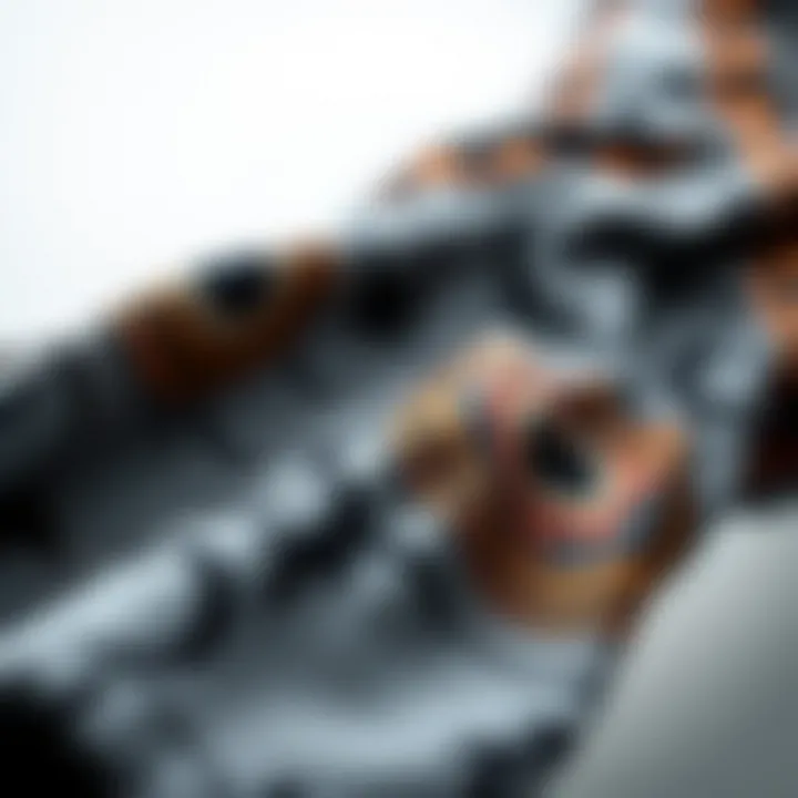 Close-up of jogger fabric highlighting material quality and flexibility