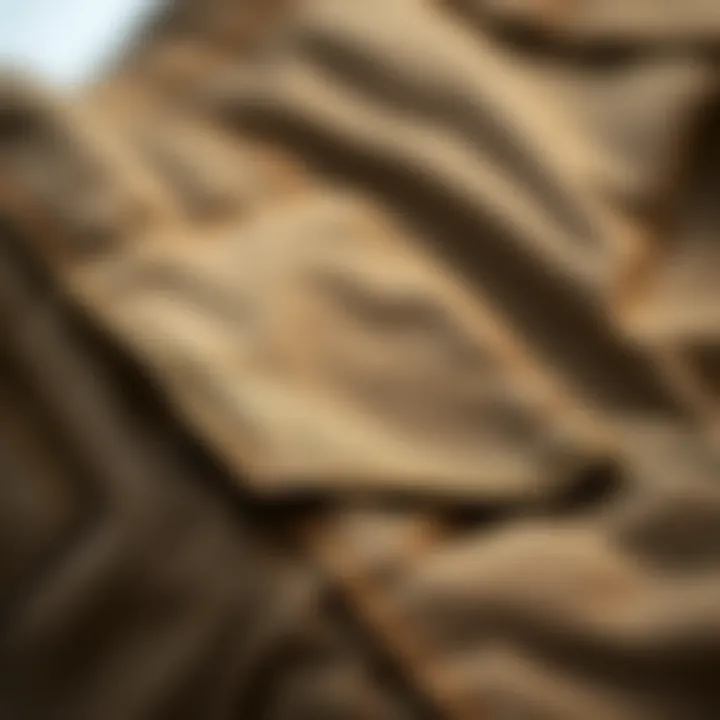 Close-up of Tripp Cargo Pants Fabric Texture Close-up of fabric texture of Tripp cargo pants