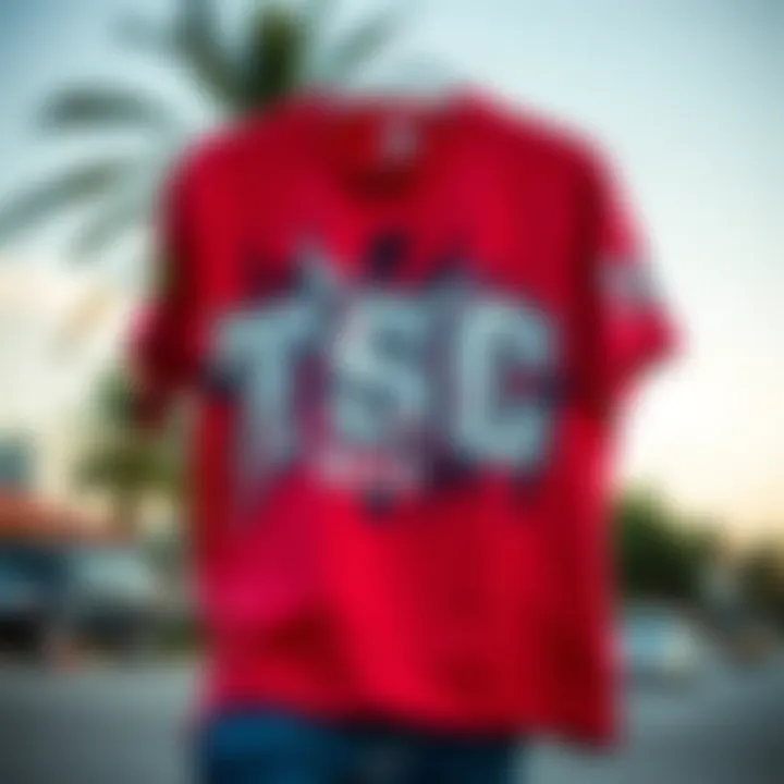A collection of customized TSC tee shirts reflecting individual styles