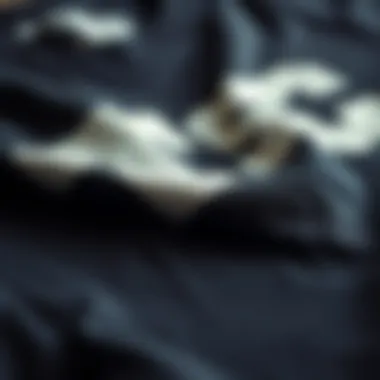 Close-up of the fabric and print on a TSC tee shirt, emphasizing quality