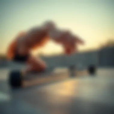 Application of grip tape on a cruiser board