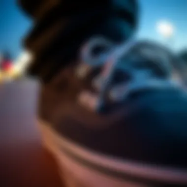 Vans Canvas Shoe Design Details Close-up of Vans canvas shoe showcasing its unique design and texture