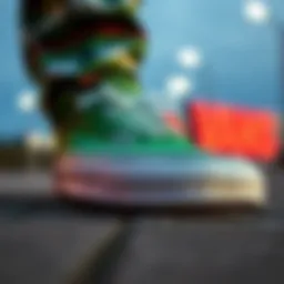 Vans Authentic Green sneaker showcasing its unique design features