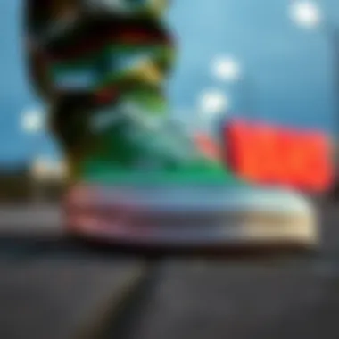 Vans Authentic Green sneaker showcasing its unique design features