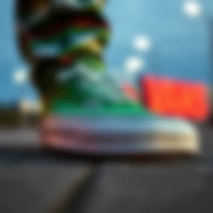 Vans Authentic Green sneaker showcasing its unique design features