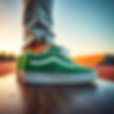 Sustainable materials used in Vans Authentic Green sneakers