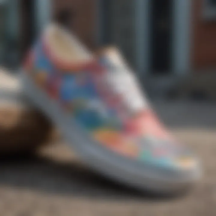 Artistic representation of Vans Authentic sneakers in fashion context