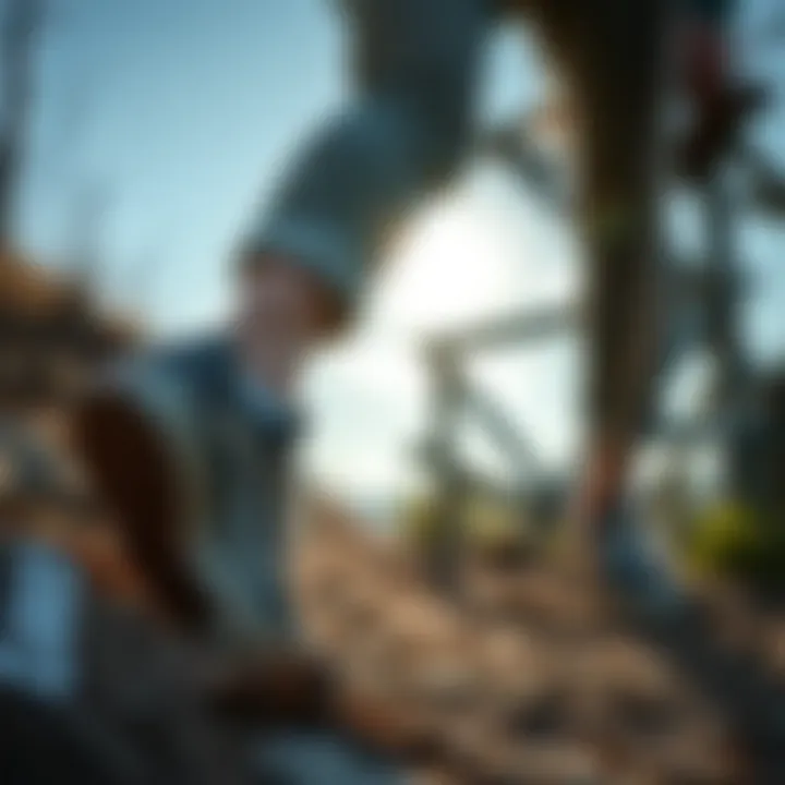 A stylish woman wearing Vans hiking shoes on a rugged trail
