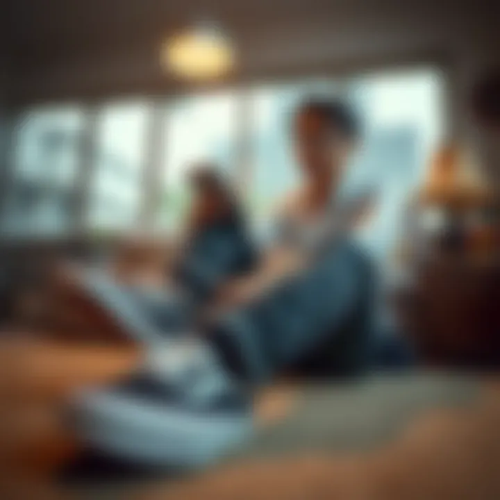 An individual enjoying the comfort of Vans Old Skool ComfyCush in a casual setting