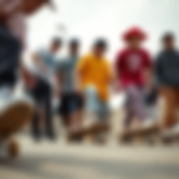 Group of diverse skaters showcasing Vans UltraRange Chelsea in action